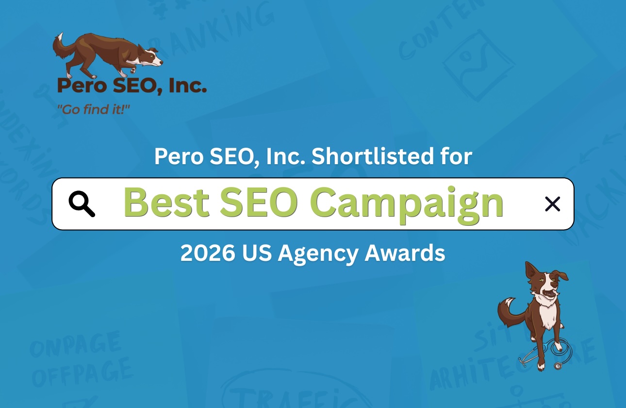 Image: Pero SEO Shortlisted for Best SEO Campaign at US Agency Awards
