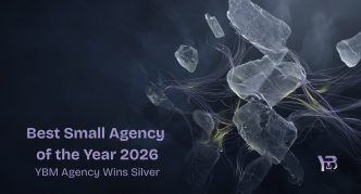 Image: Best Small Marketing Agency of the Year 2026. YBM Agency Wins Silver